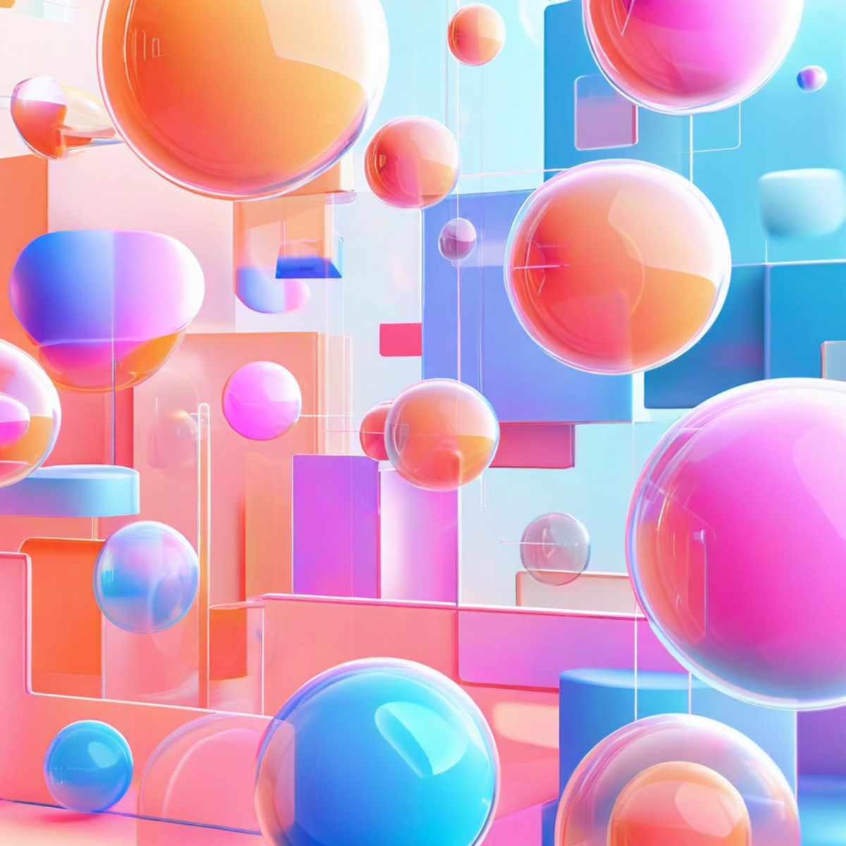 Abstract visualization of social media filter bubbles and algorithmic curation creating personalized information silos