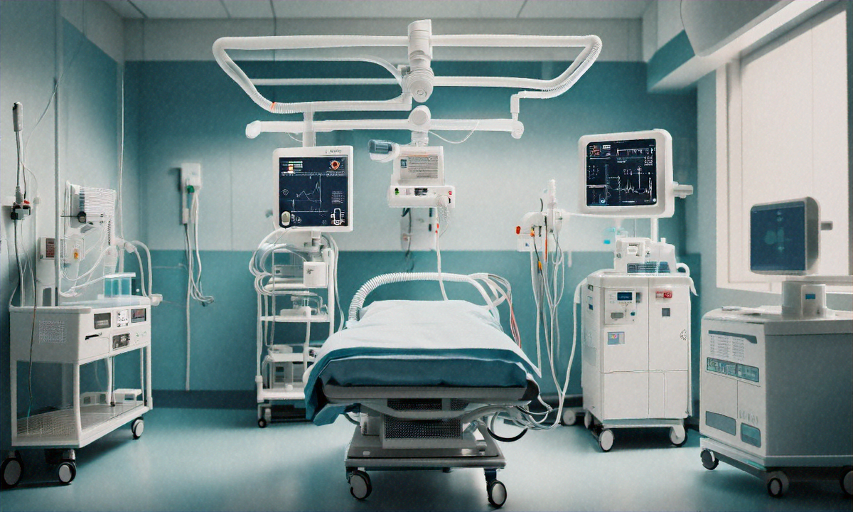 Medical technology and healthcare AI decision making in modern hospital ICU setting